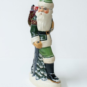 Traditional Brocaded Walking Stick Santa