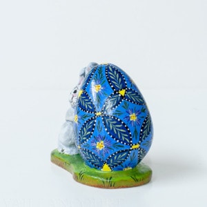 Bunny Holding Pysanka Egg