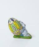 Bunny Pushing Pysanka Egg