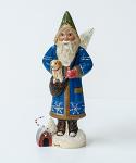 Blue Father Christmas with Dog