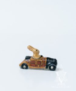 Bunny in Vintage Car
