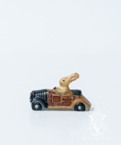 Bunny in Vintage Car