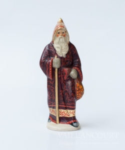 Maroon Father Christmas with Gold Hood
