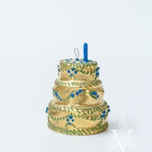 Golden Cake Ornament