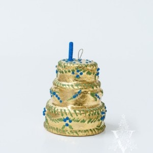 Golden Cake Ornament