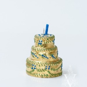 Golden Cake Ornament