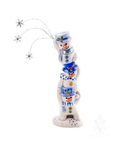 Stacked Snowmen with Snowflake