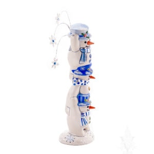 Stacked Snowmen with Snowflake