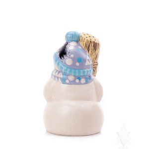 Snowman with Blue Knit Hat