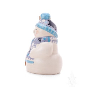 Snowman with Blue Knit Hat