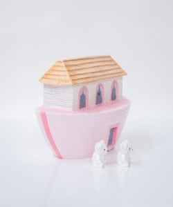 Pink Ark with Two Bears