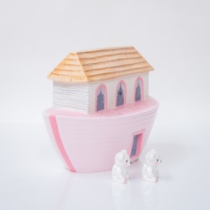 Pink Ark with Two Bears