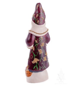 Santa in Burgundy Brocade Coat
