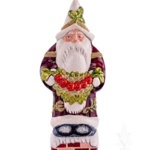 Brocade Santa with Gold Swag