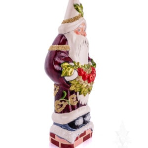 Brocade Santa with Gold Swag