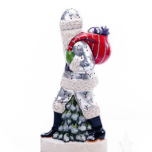 Walking Stick Father Christmas in Silver
