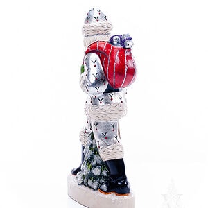 Walking Stick Father Christmas in Silver