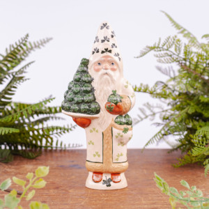 White Shamrock Coat Santa
