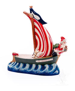 Santa Figurehead On Nantucket Boat