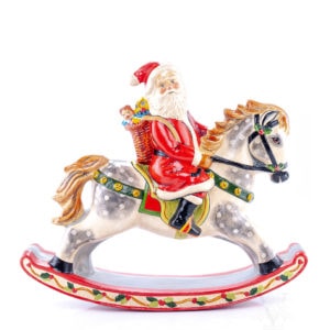 Vintage Santa Riding Dapple Grey
