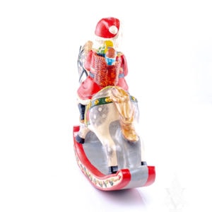 Vintage Santa Riding Dapple Grey