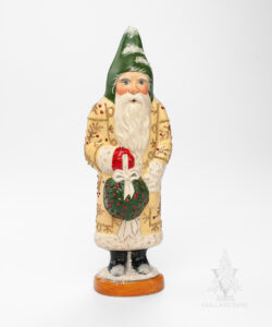 Pale Yellow Kissing Ball Santa