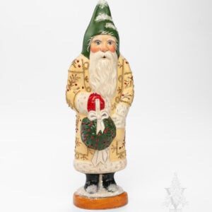 Pale Yellow Kissing Ball Santa