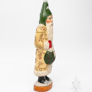 Pale Yellow Kissing Ball Santa