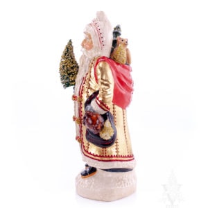 Big Gold European Father Christmas with Teddy Bears