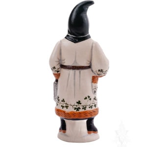 Irish Santa With Kissing Ball of Shamrocks and Lantern