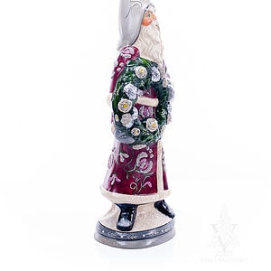 Plum Father Christmas with Peony Wreath