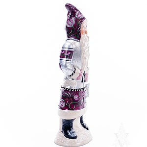 Father Christmas in Plum and Silver