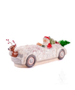 Santa with Reindeer Hood Ornament