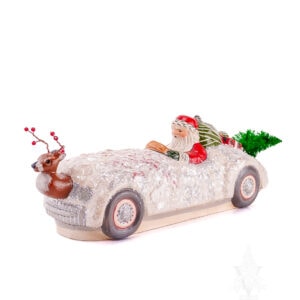 Santa with Reindeer Hood Ornament