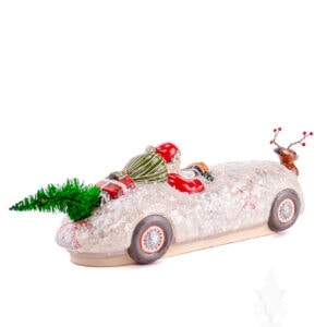 Santa with Reindeer Hood Ornament