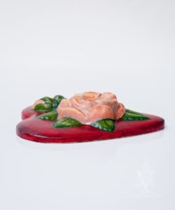 Flat Red Heart and Pink Rose