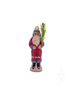 Miniature Father Christmas with Striped Mittens