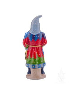 Father Christmas in Multi-Colored Coat with Lantern