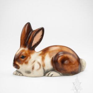 Brown and White Lying Rabbit