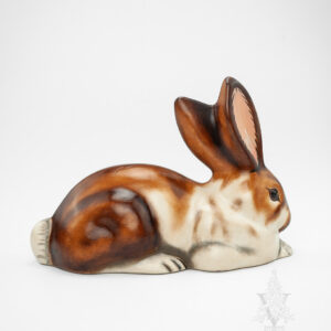 Brown and White Lying Rabbit