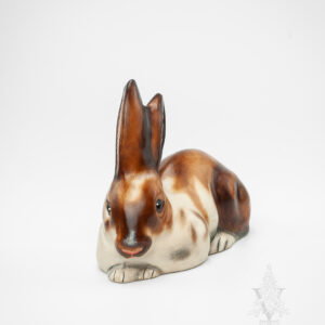 Brown and White Lying Rabbit