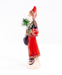 Black and Red Father Christmas with Holly