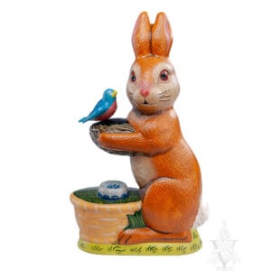 Rabbit Holding Nest with Bird & Ornament