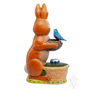 Rabbit Holding Nest with Bird & Ornament