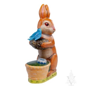 Rabbit Holding Nest with Bird & Ornament