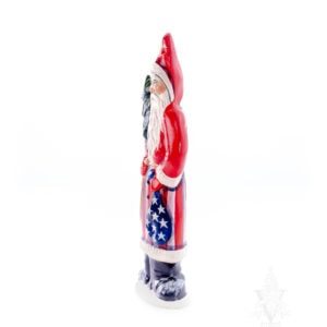Patriotic Father Christmas with Tree