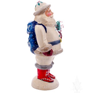 American Christmas Santa with Stockings and Candy Canes Trees
