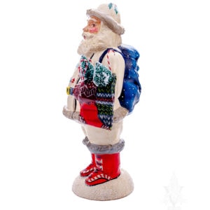 American Christmas Santa with Stockings and Candy Canes Trees