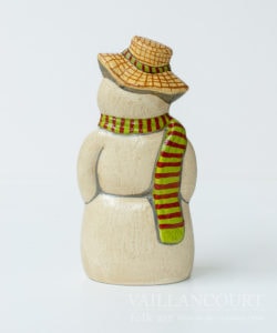 Snowman with Straw Hat