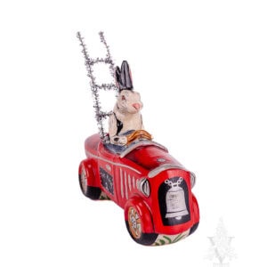 Parade Rabbit Driving Firetruck